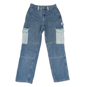 PacSun Womens Size 27 Denim Carpenter Jeans Utility‎ Pockets Light Wash